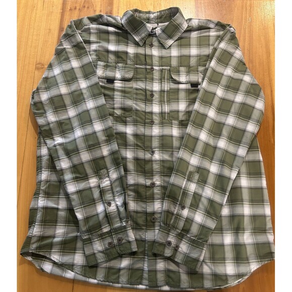 Eddie Bauer Men’s Long Sleeve Shirt. Button Up. Green Plaid. Tall Large - Picture 1 of 8